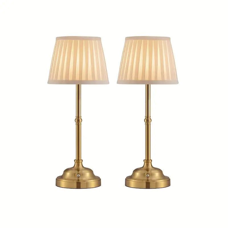 Rechargeable Gold Finish Table Lamp - FOR HIRE