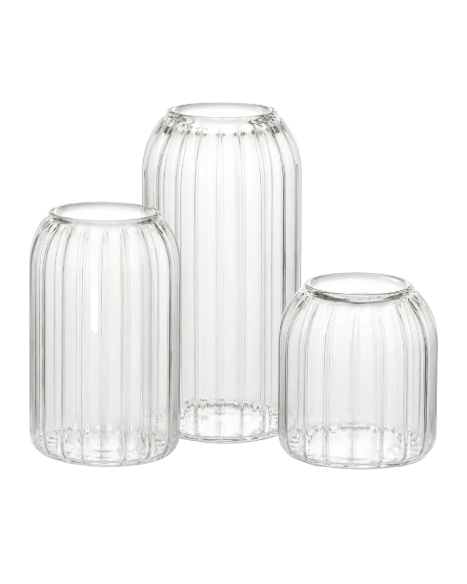 Ribbed Vases