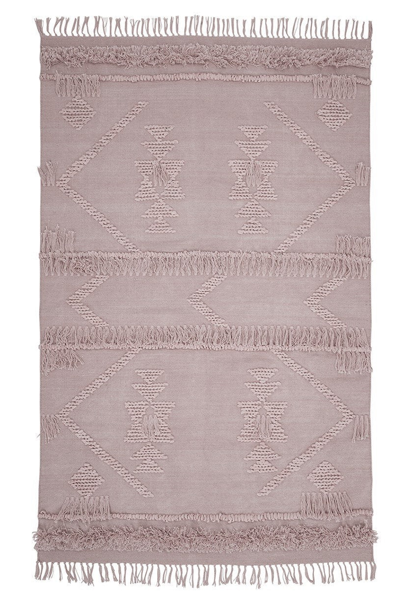 Dusky Pink Boho Rug