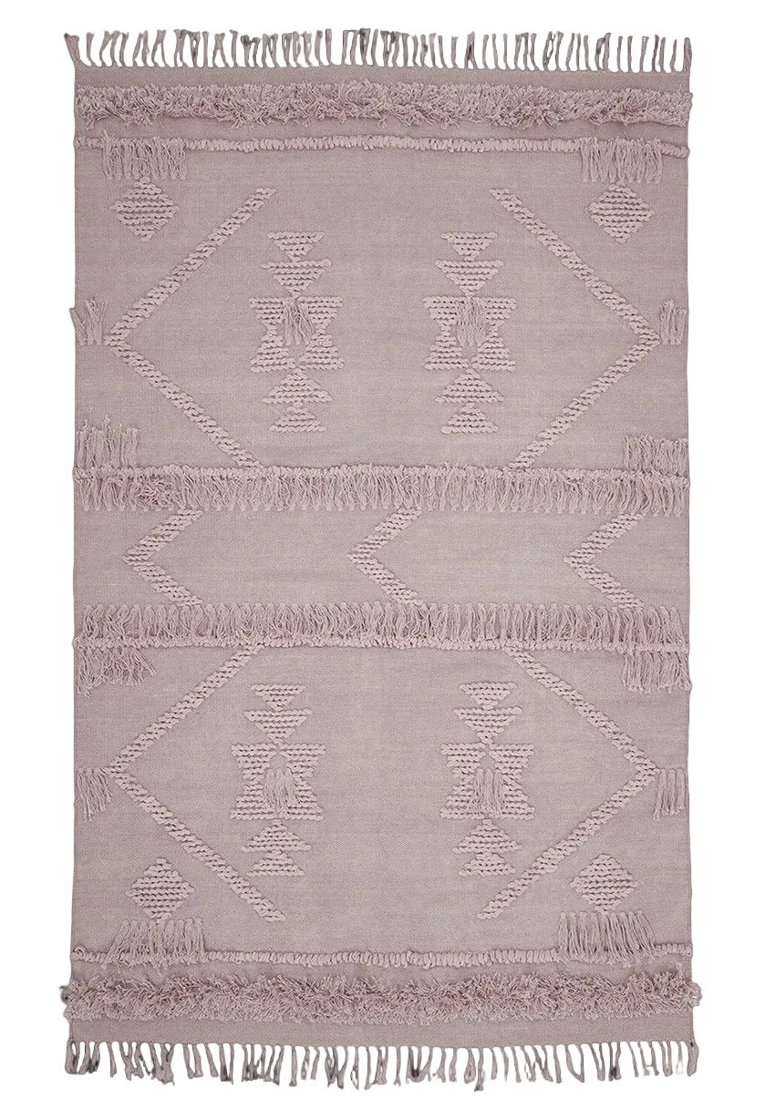 Dusky Pink Boho Rug