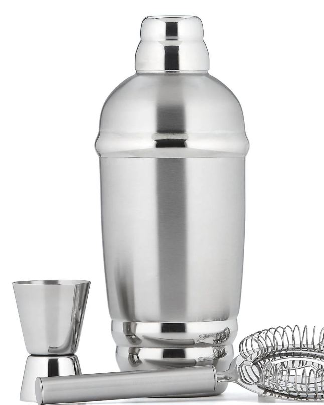 Martini Shaker Set (Shaker, Strainer and Tot Measure)