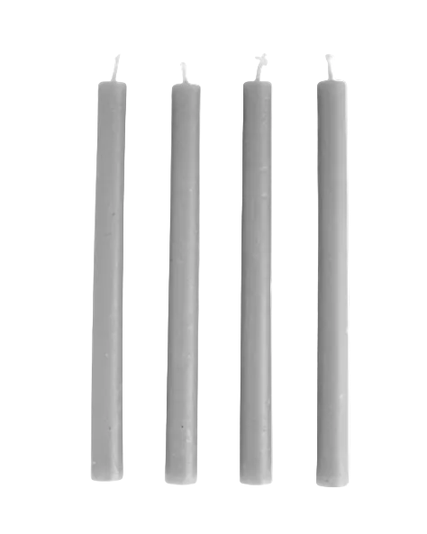 Grey dinner candles