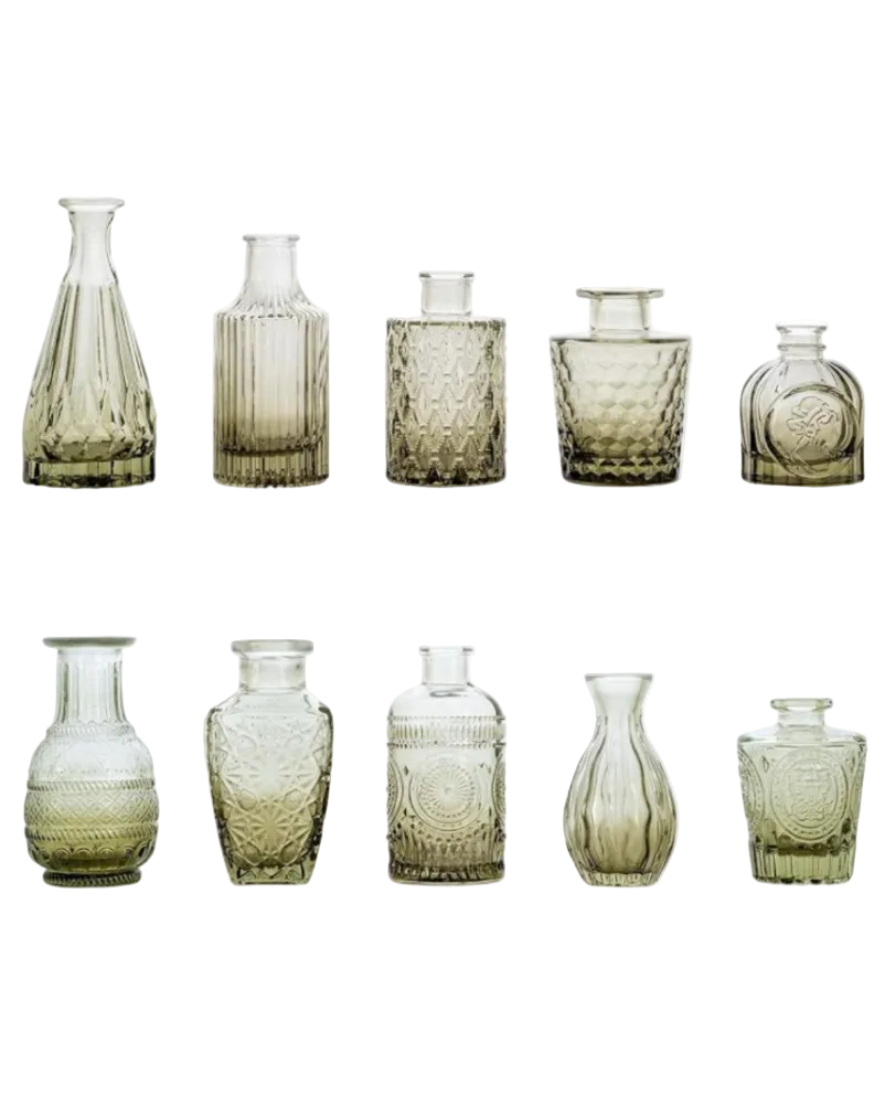 Green Glass Vases
