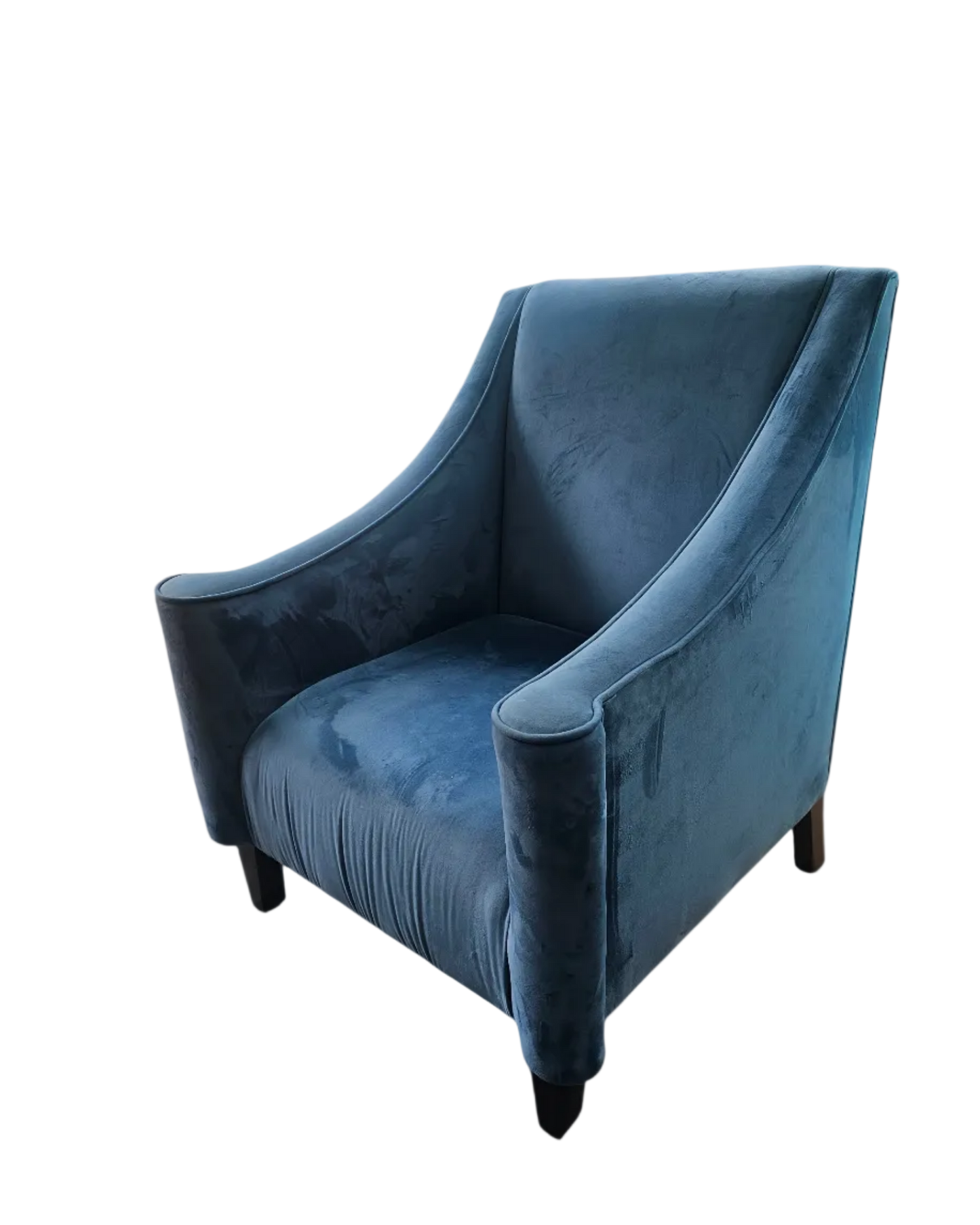 Peacock Blue Velvet Armchair