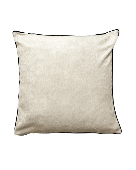 Cream cushion with piping