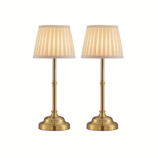 Rechargeable Gold Finish Table Lamp - FOR HIRE