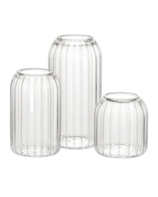 Ribbed Vases