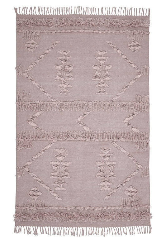 Dusky Pink Boho Rug