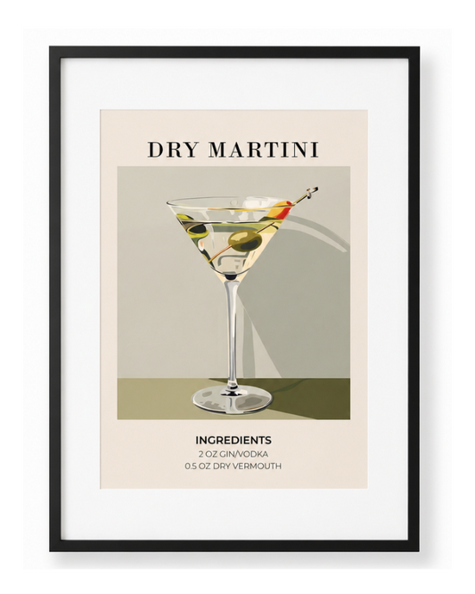 A1 frame with martini poster