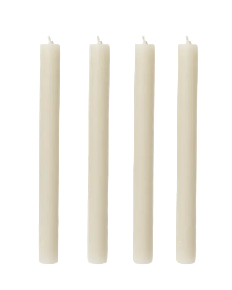 Off-white dinner candles