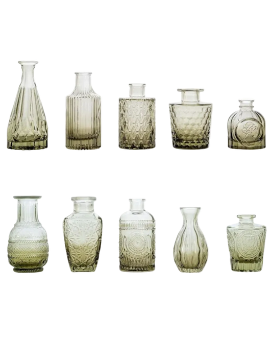Green Glass Vases