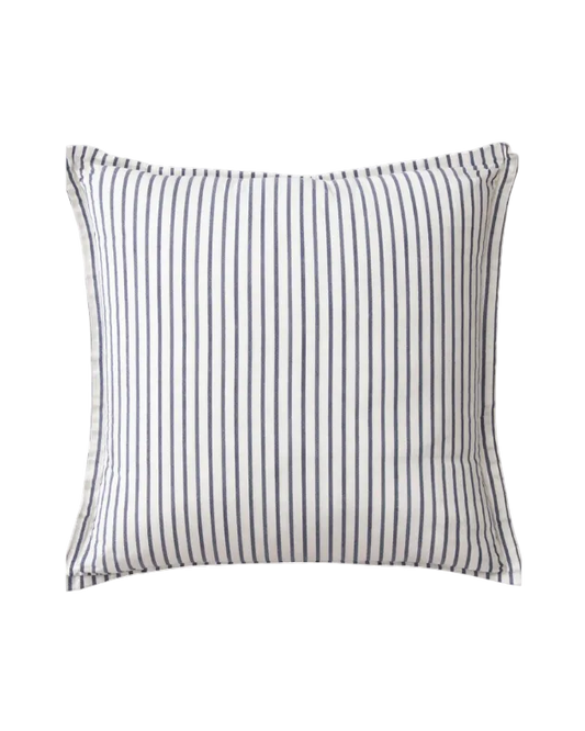 White and blue stripe cushion