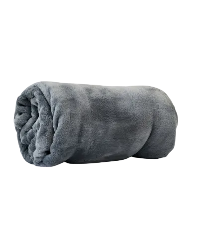 Small grey fleece throw