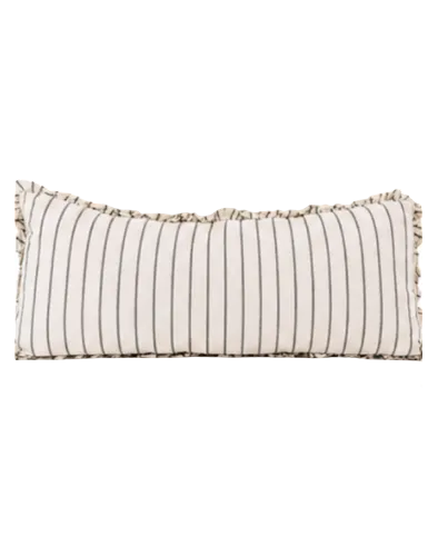 Cream and black stripe cushion