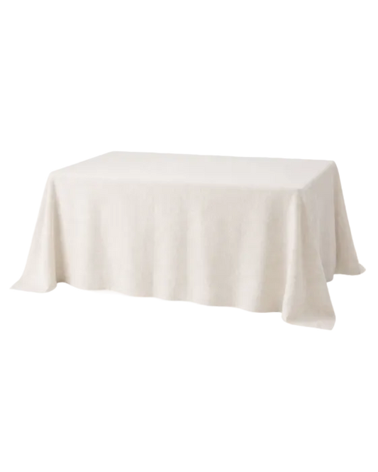 Cream floor length tablecloth