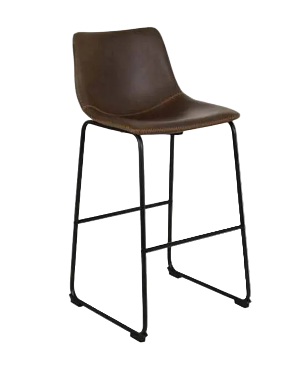 Brown Leather Nook Stool