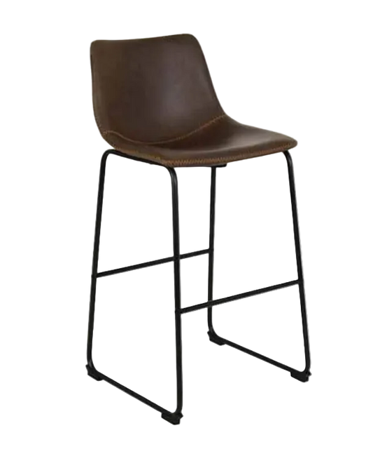 Brown Leather Nook Stool