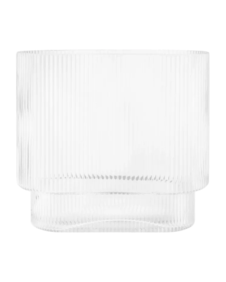 Elongated Ribbed Vase