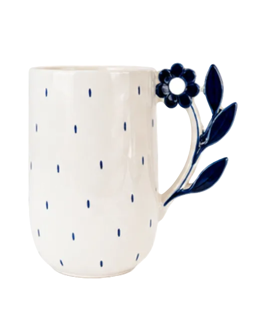 Blue and white Flower Jug
