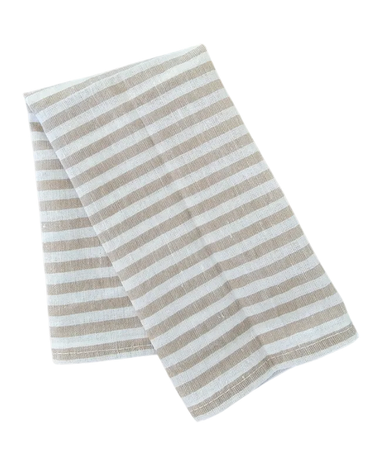 Beige and White Stripe Napkin