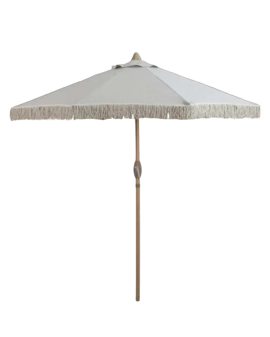Beige Tassle Umbrella
