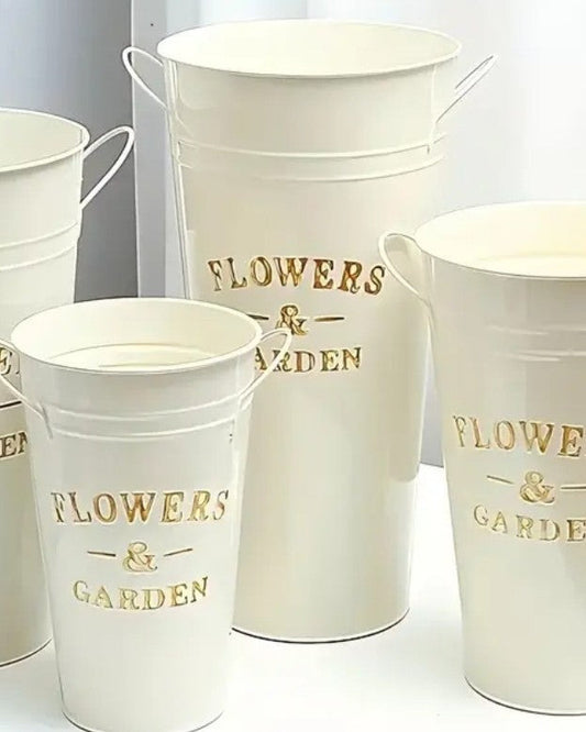 Flower Cart Metal Buckets