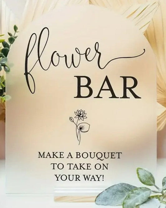 Flower Bar Acrylic Sign