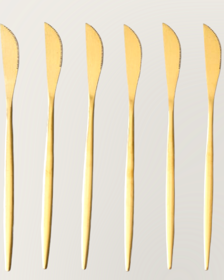 Gold Finish Knives