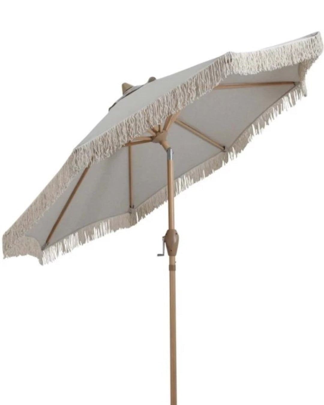 Beige Tassle Umbrella